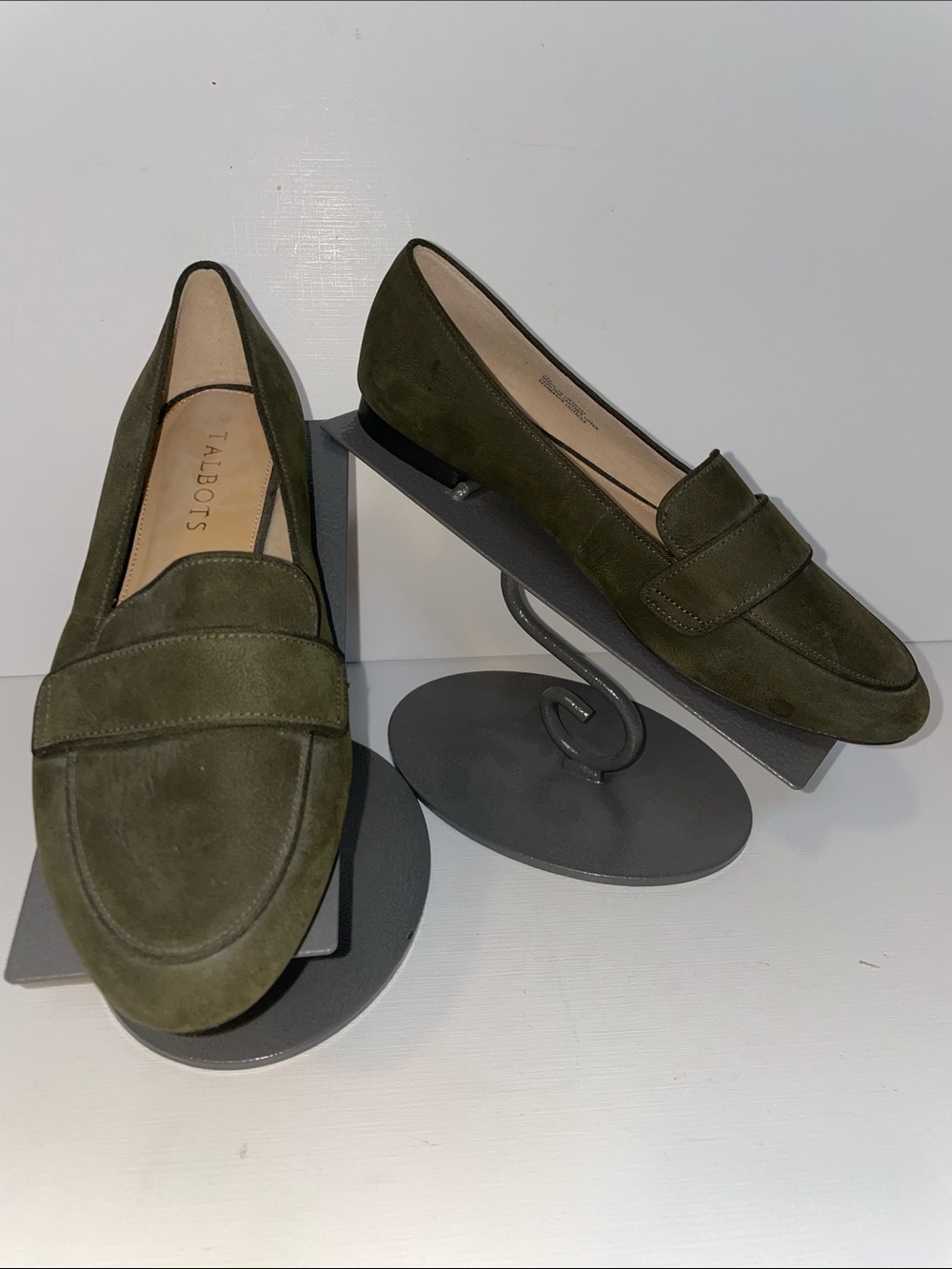 NWT Talbots Olive Green Suede Loafers - Sz 7